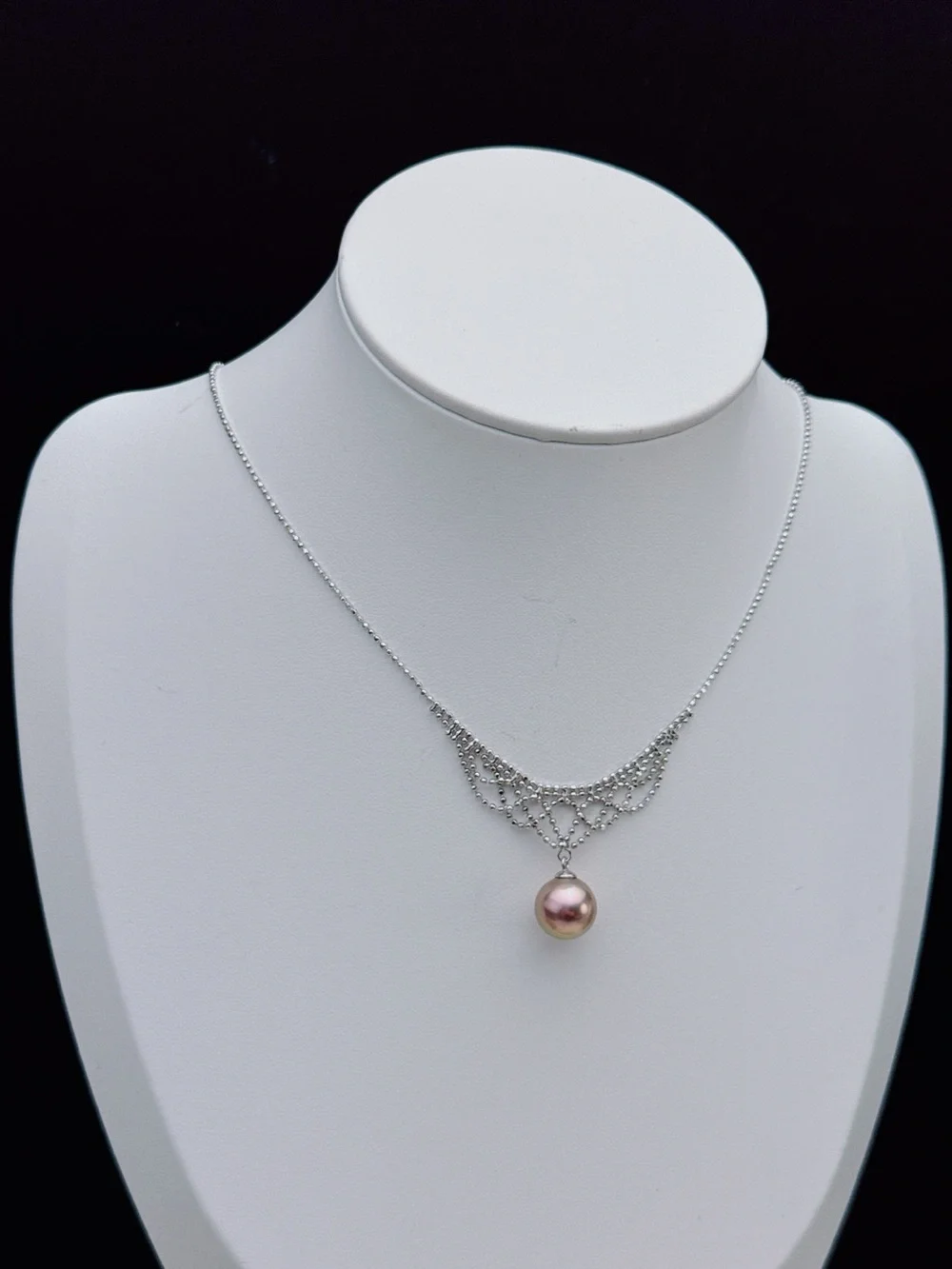 Handmade 11mm High Quality Edison Freshwater Pearl Necklace 16+2” 26X469